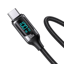 100W C to C 타입 PD 고속충전 케이블, 블랙 1.2m