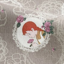 빨간머리앤 반마 원단 코튼린넨 니들레이스 그레이 반마, 1