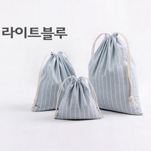 제이마켓 무지 스트라이프 스트링 파우치