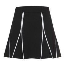 [데상트 골프] GQC DN22WFSK52-BLKG 여성 배색 플레어 스커트 / BLKG