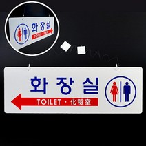 한국BS 걸이형 양면 화장실 표지판 명찰 화장실표지판 아크릴사인, 해당상품