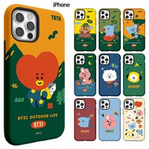 아이폰 7-12 시리즈 BT21 그린플래닛 콤보 케이스 하드 코야 알제이 슈키 망 치미 타타 쿠키