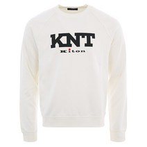 키톤 [키톤] 23SS UMM0396 WHITE KNT 로고 크루넥 맨투맨