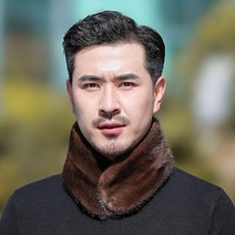 고급밍크 통가죽밍크퍼머플러 남성 겨울 두꺼운 밍크넥워머 방한넥워머 목보호대 통가죽넥워머
