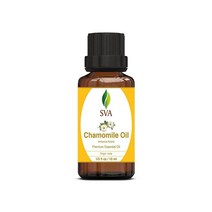 SVA Organics 로마 카모마일 오일 1/3온스) 10ml 유기농 USDA 인증 100 순수 천연 치료 등급 스킨 케어 헤어 마사지 및 아로마테라피용