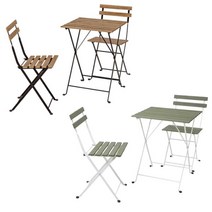 [이케아] TARNO 테르뇌 야외테이블+의자2개세트/식탁세트/2인식탁/책상/정원/테라스, 색상:화이트/그린_994.907.78