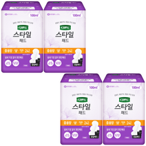 디펜드 스타일 패드 여자 여성 성인용 성인 청소년 생리대 생리 요실금 기저귀 소변 패드, 디펜드 스타일패드 참숯 중용량24개입 x 4팩