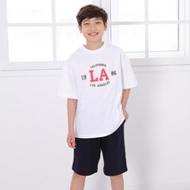 크로젬 주니어 남녀공용 1986 LA 오버핏 반팔티 반바지 세트 CRZSTJ 238