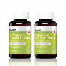 인테로 비타민D 밸런스 2000IU 2병 총 12개월분(300mg x 180캡슐), 단품, 단품
