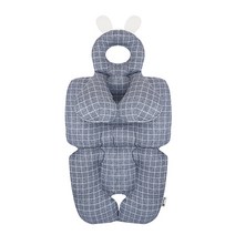 보니숑 짱구베개 + 목베개 일체형 사계절 유모차라이너, 모노크롬, 1개