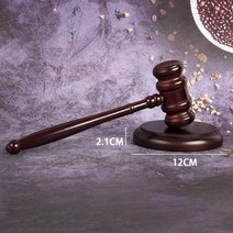 원목 우드 의사봉 판사봉 나무 망치 경매 회의 의결 돌잡이 판사 법관 망치, 1개, 법채