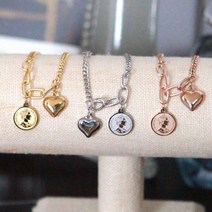 뉴하트앤코인 써지컬스틸 체인 팔찌 [실버 골드 로즈골드] 핑크골드 14k도금 여자 여성 오피스룩 데일리 친구 선물