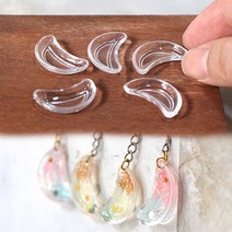 미니를사랑하는사람들 레진공예 미니어쳐 미니어처 투명 그릇 18종, 16번 초승달접시(5개)