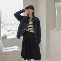 이지핏 에티슈 진청 박스자켓 SD-210917- 청자켓 데님자켓 청자켓코디 여자청자켓