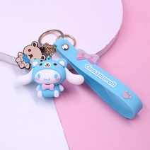해원유통 산리오 캐릭터 애니멀 코스듐 피규어 키링 헬로키티 키링 쿠로미 키링