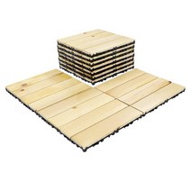 Progoal 6피스 인터로킹 바닥 타일 솔리드 우드 30.5 x 30.5cm(12 x 12인치) 합성 데크 방수 미끄럼 방지 나무 데크 타일 실내 및 실외 파티오 정원 마당용, 6pcs burlywood flooring tiles