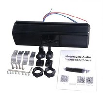 오토바이스피커 Led 디스플레이 오토바이 블루투스 오디오 사운드 시스템 Mp3/tf/usb Fm 스피커 모토 액세, 01 black