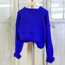 이힝 쫀쫀 무지 긴팔 루즈핏 롱 니트 티셔츠