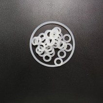 고무와셔 오링 실리콘 구리 스텐 vmq 고무 링 개스킷 cs 3mm 외경 303132333435363738394041424344454647484950mm o 링 씰 와셔, 50x44x3mm, 하얀, 1개