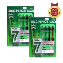 LG생활건강 페리오 토탈7 칫솔(부드러운미세모) 4입 x 2개