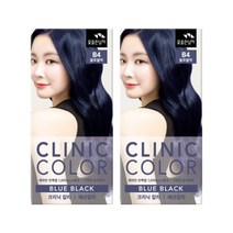꽃을든남자 크리닉 컬러 염색약, 블루블랙, 4개