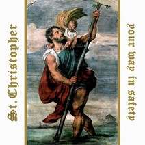 에스오지 100% 천연향 차량용 성화 향기액자 (예수님 성모님), 빙향 (상쾌한호흡), St Christopher, 1개