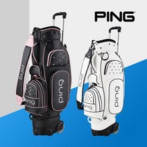 PING 핑 2022년 애리조나 WJ 캐디백 골프백 바퀴형 여성 삼양인터내셔날, 블랙