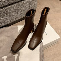 여성워커부츠 하프부츠 통굽 스웨이드 미들 앵클힐 워커 382