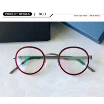 덴마크 브랜드 디자인 빈티지 라운드형 안경테 남성 금속 처방 광학 티타늄 안경 여성 근시 안경 신제품