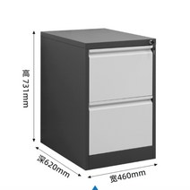 사무실 대형 튼튼한 캐비넷 고급 서랍장 서류철 보관함, B-그레이2단