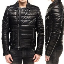 [명품]발망 레더 바이커 라이더 패딩 자켓 블랙 SH18257 SH18257N2