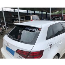 자동차 스타일링 abs 플라스틱 플라스틱 도색되지 않은 컬러 리어 스포일러 트렁크 윙 장식 audi a3 해치백 2014-2018 스포일러, 검은색
