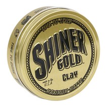 샤이너 골드 클레이 포마드 강력한 홀드 무광택 코코넛 향 4oz, 118ml