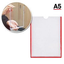 [풀리줄리] 부착식 투명 인포프레임 A5 경질봉투 홍보판 안내판 아크릴표지판 카달로그꽂이 메모꽂이 명찰