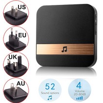 현관문 무선 초인종 스마트 도어벨 차임벨 호출벨 ac 110-220v 실내 wifi, au 플러그