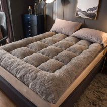 오름 자가발열 10cm 양털토퍼 구름 매트리스 퀸 킹, 그레이