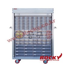 셔터식 투명 부품박스 보관랙 RCB-B2457SS (ROCKY) 록희