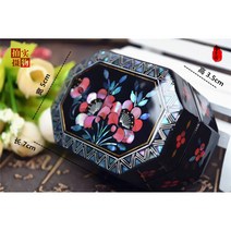 자게장 자개 나비 옷 나전칠기 보석 함 돌반지 귀걸이 보관 조개, 장팔각분조개개