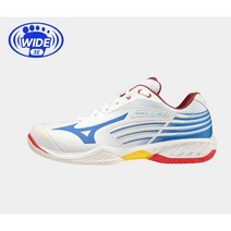 [MIZUNO] 미즈노 웨이브 클로2 와이드 (71GA211001) 화이트/블루/레드 미즈노신발&배드민턴화&탁구화&스쿼시화&배구화&핸드볼화&인도어화&라온스포츠