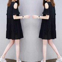 미니 어깨 여자 캐주얼 홈면 스커트바캉스룩 여름옷 학생 검정색 휴양지코디 원피스 보이는 스타일 여성봄옷휴양지룩 쇼핑몰