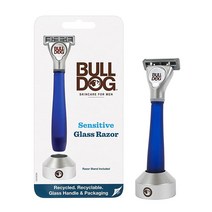 Bulldog Mens Skincare and Grooming 남성 오리지널 대나무 면도기 천연 손잡이와 리필 2개 포함