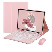 갤럭시탭s7 케이스 북커버 파우치 젤리 키보드 커버 EF-DT970UBKGKR 플러스, S7 플러스 12.4인치, 핑크 키 케이스 마우스