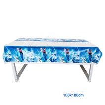 파티 소품 장식 커튼 조명 냉동 안나 엘사 공주 생일 파티 장식 어린이 일회용 식기 컵 플레이트 냅, 09 tablecloth-1pcs