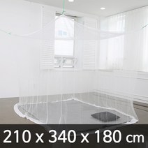 포스팅 화이트 사각 모기장 왕별대형 (침대/야외)