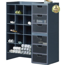 라이브잇 시스맥스 하이브 스택 데스크 정리함, 280924 프러시안블루 + 투명, 15세트