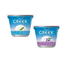 풀무원 다논 그릭요거트 95g (플레인 12개 + 블루베리 12개), 24개