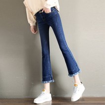 키작녀나팔바지 나팔블랙진 여성스판나팔바지 NY1644
