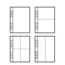 A5 미니 포토 카드 바인더 엽서 스티커 티켓 네컷 사진 콜렉트북 앨범 보관함, 바인더 속지(4단)_메세지작성