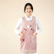이솔홈 앞치마 원피스형 주방 공방 카페 바리스타 어린이집앞치마 모음, 딸기 앞치마 01_레드