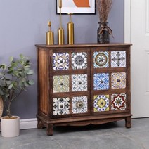 6칸 엔틱 인테리어 수납장 (82cm) (브라운)